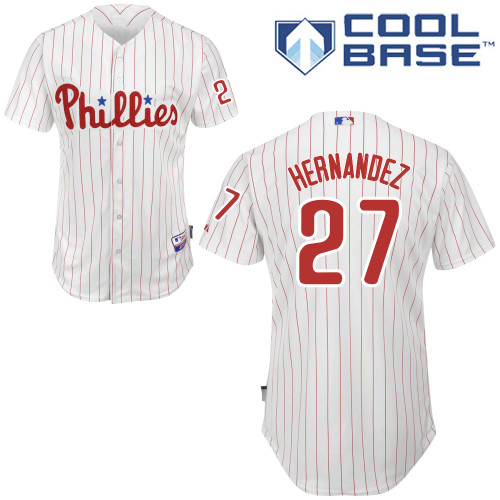 Roberto Hernandez #27 MLB Jersey-Philadelphia Phillies Men's Authentic Home White Cool Base Baseball Jersey